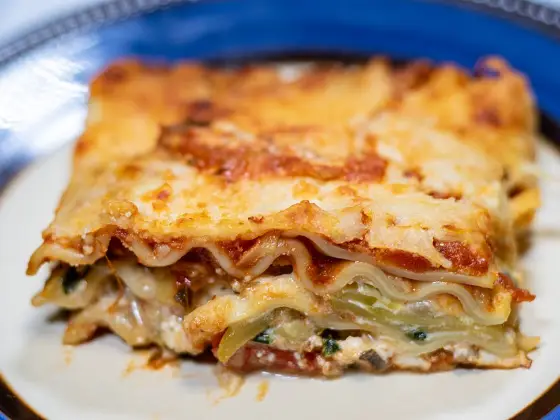 Homemade beef lasagne