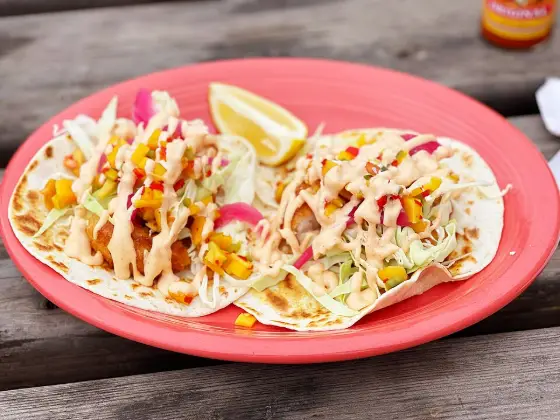 Cod lettuce tacos