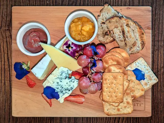 Comté, grape and walnut board