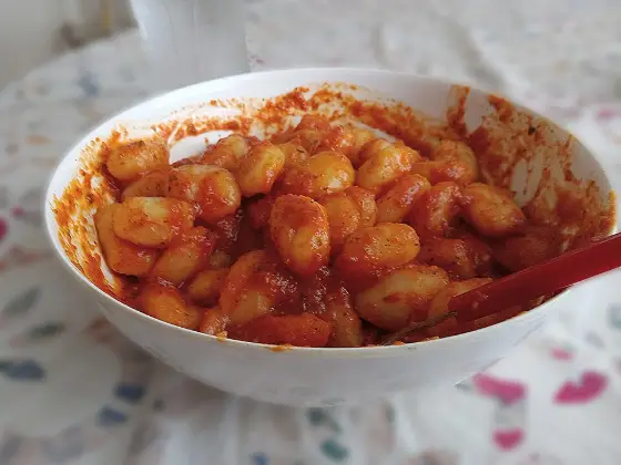 Chicken gnocchi, tomato and mozzarella